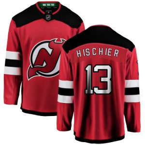 Herren New Jersey Devils Eishockey Trikot Nico Hischier #13 Breakaway Rot Fanatics Branded Heim